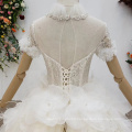 Jancember HTL1542 Nigerian Traditional Luxury High Neck Applique Wedding Dresses